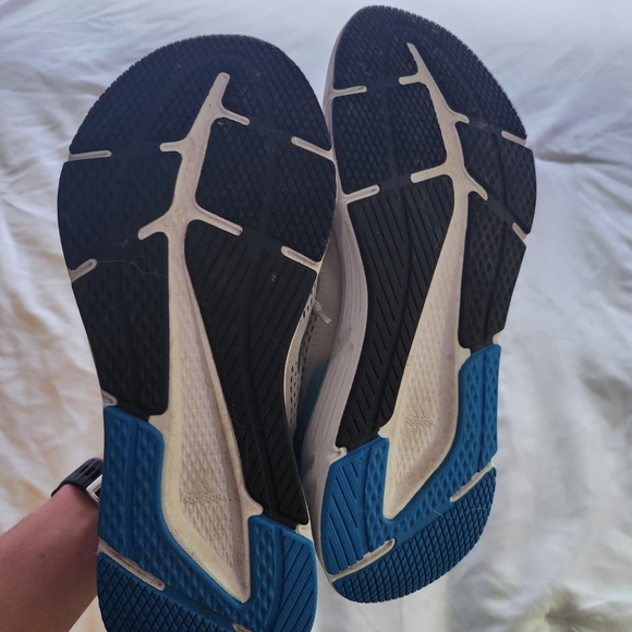 Adidas Running shoes Size 10.5 Men's US white grey Blue - Picture 3 of 3
